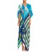 MORPHEW COLLECTION Bias Cut Vintage Geometric Print Scarf Kaftan Dress