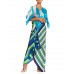 MORPHEW COLLECTION Bias Cut Vintage Geometric Print Scarf Kaftan Dress