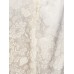 MORPHEW COLLECTION Ivory Floral Rayon Satin Bias Cut  Gown With Lace Trim & Train