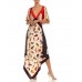 MORPHEW COLLECTION Black, Red & Cream Silk Shoe Print 2-Scarf Dress Made From Salvatore Ferragamo Vintage Scarves