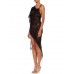 MORPHEW ATELIER Black Silk & Lurex Chiffon Dress Made From John Galliano Scarf